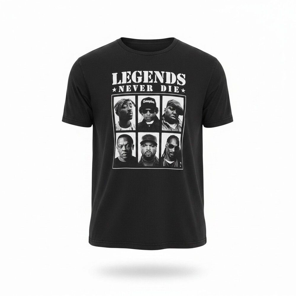 Legends Never Die T Shirt Mens 3XL Tupac Biggie Eazy E Dre Snoop Ice Cube Rap